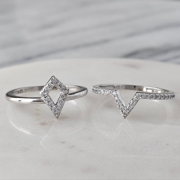 Kite Ring Set, Disney Frozen Ring Collection, 925 Sterling Silver - Picture 5 of 8